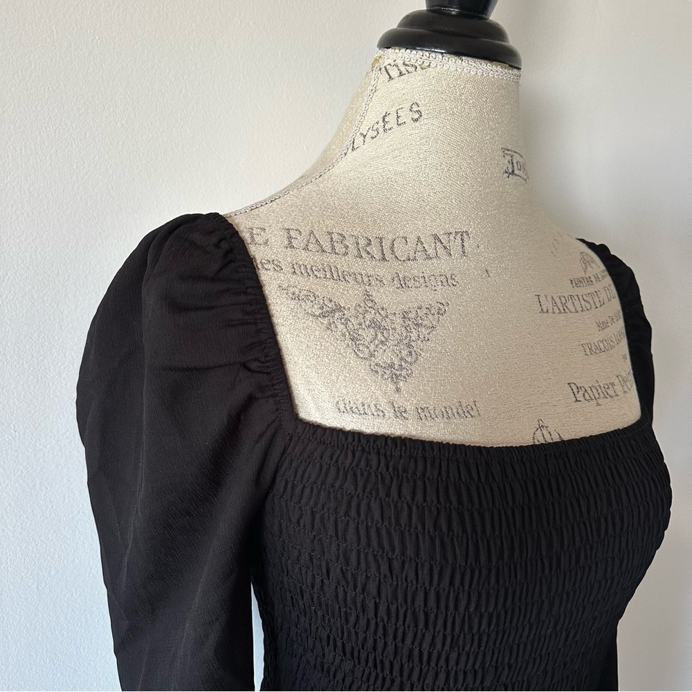 Superdown Black Cropped Blouse Small - image 4